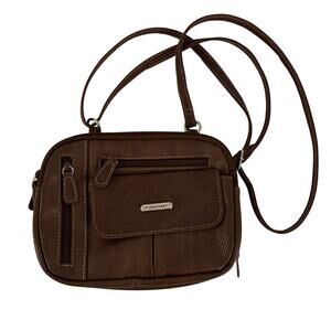 St. John Zippy Crossbody Multi Sac Brown Handbag